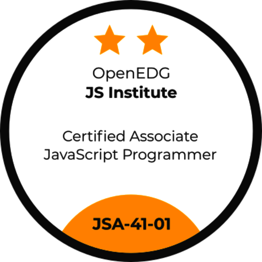 Certified Associate JavaScript Programmer